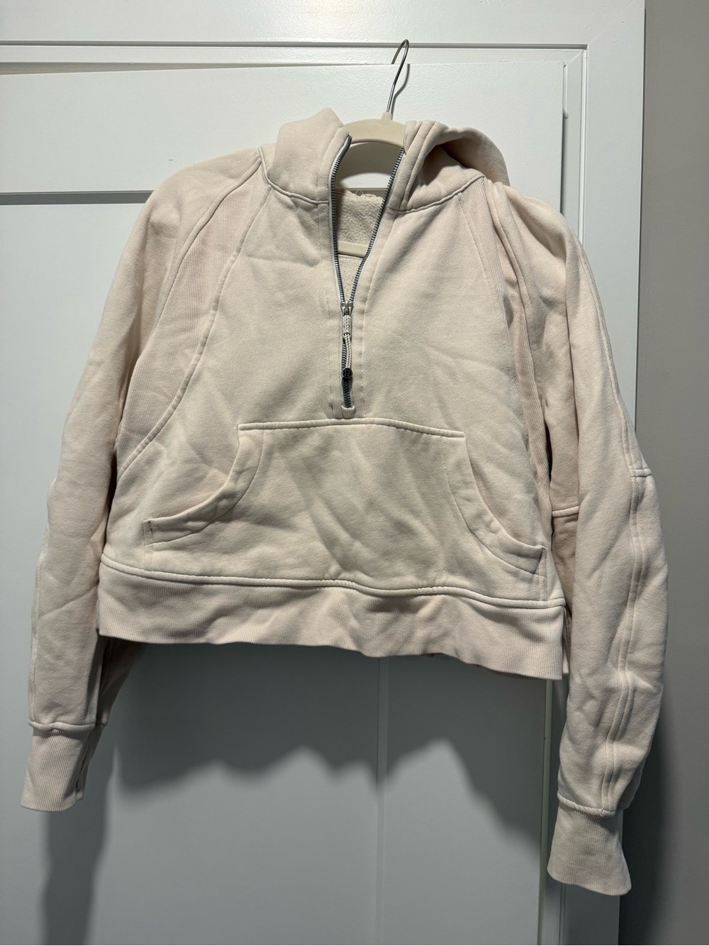 lululemon athletica Cropped Half-Zip Hoodie - Light Cream